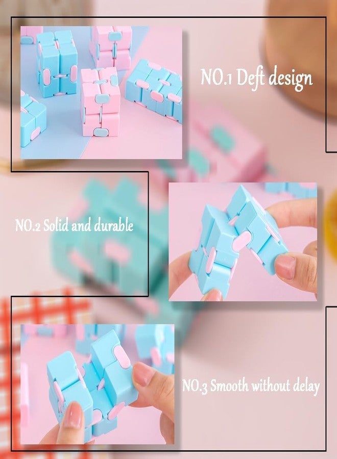 لعبة CountryLink Infinity Cube Fidget (عبوة من قطعتين) | مكعب صغير لتخفيف التوتر والقلق وتحسين التركيز | لعبة حسية بحجم الجيب لليدين | لون أزرق وأخضر - Image 3